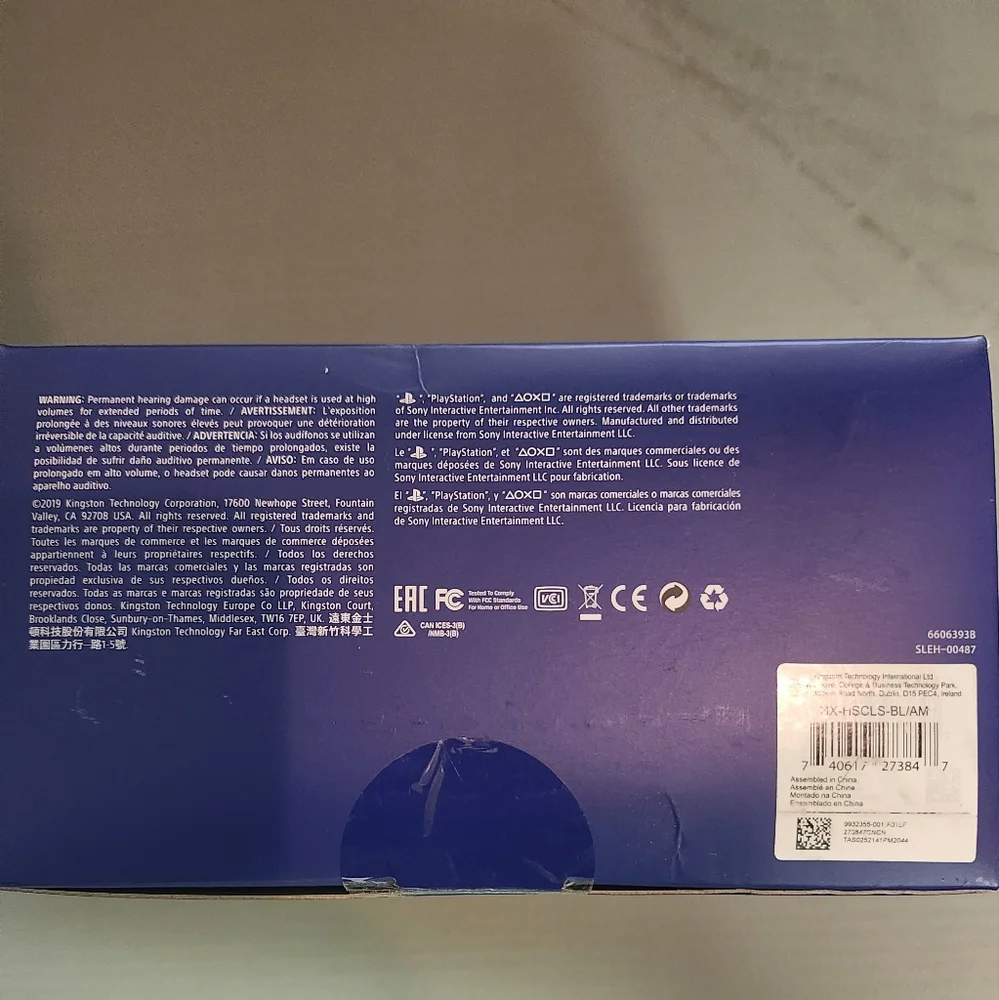 Hype Cloud Gaming Headset Black and Blue with Detachable Microphone